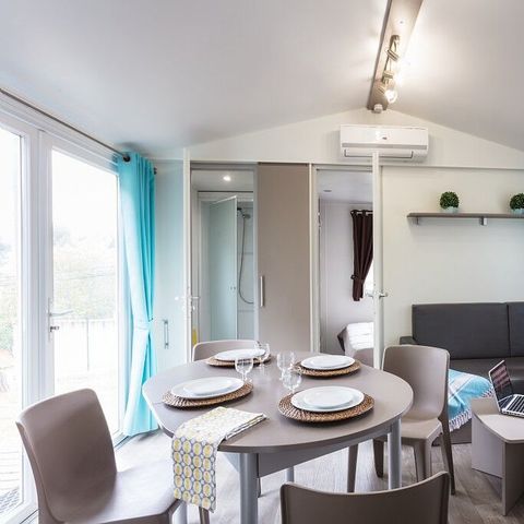 Mobilhome 6 personnes - Mobil-home | Classic XL | 3 Ch. | 6 Pers. | Terrasse surélevée non couverte | Clim.