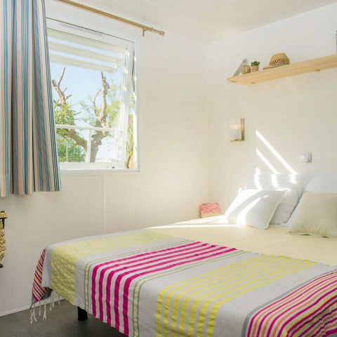 Mobilhome 6 personnes - Comfort | 2 Ch. | 4/6 Pers. | Terrasse surélevée non couverte | 2 SDB | Clim.