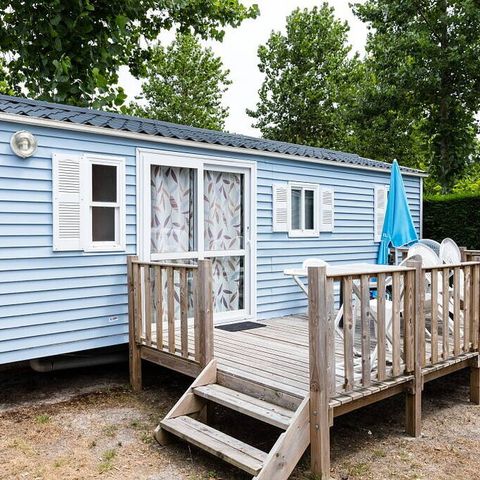 Mobilhome 6 personnes - Classic | 2 Ch. | 4/6 Pers. | Terrasse surélevée non couverte | 2 SDB | Clim.