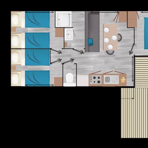 BUNGALOW 6 personnes - FAMILY DECLIK CLIM