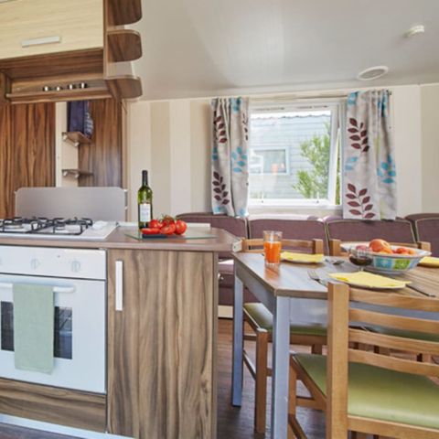 Mobilhome 8 personnes - Classic XL | 3 Ch. | 6/8 Pers. | Terrasse surélevée non couverte | Clim.