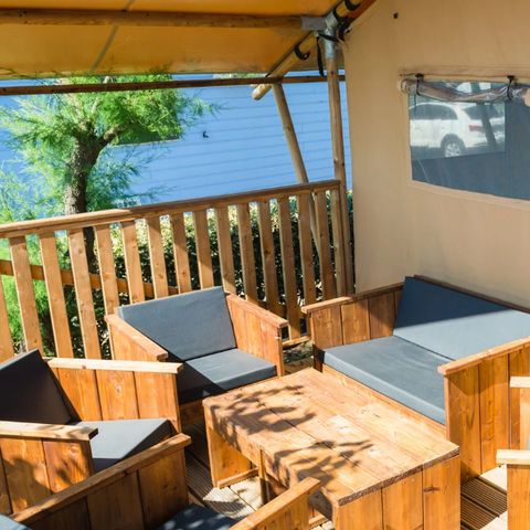 TENTE TOILE ET BOIS 6 personnes - LODGE Prestige CAMPING