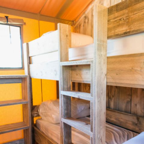 Tente en toile et en bois 6 personnes - SUNLODGE PRESTIGE ETANG 2CH 1 SDB