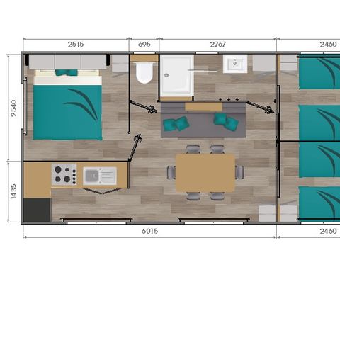 BUNGALOW 4 personnes - Mobil Home Premium 2 Chambres 4 personnes