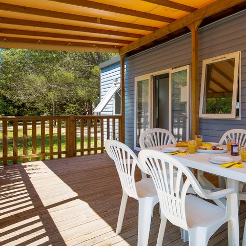 BUNGALOW 6 personnes - Comfort XL | 3 Ch. | 6 Pers. | Terrasse surélevée | Clim.