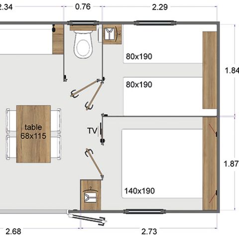 BUNGALOW 4 personnes - Cabane