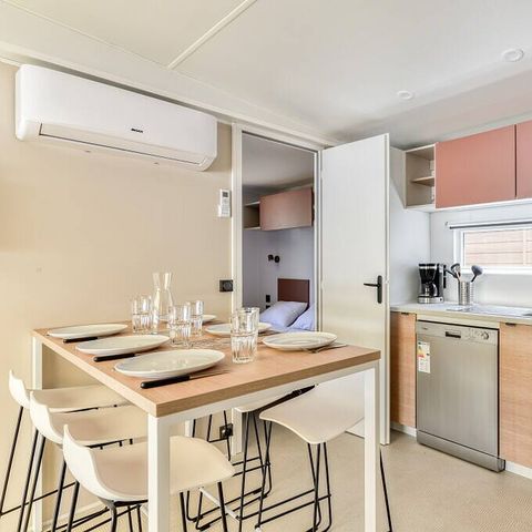 BUNGALOW 6 personnes - Mobil-home | Premium | 3 Ch. | 6 Pers. | Terrasse Lounge | Clim. | TV