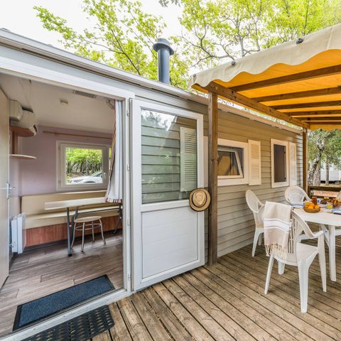 BUNGALOW 4 personnes - Mobil-home | Classic | 2 Ch. | 4 Pers. | Terrasse surélevée | Clim.