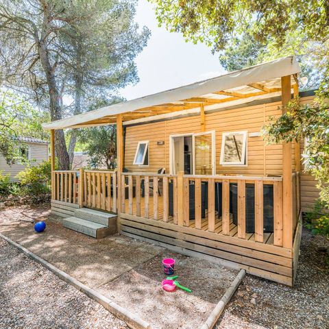 BUNGALOW 6 personnes - Premium Exclusive | 3 Ch. | 6 Pers. | Terrasse surélevée | 1 SDB | Clim. | TV