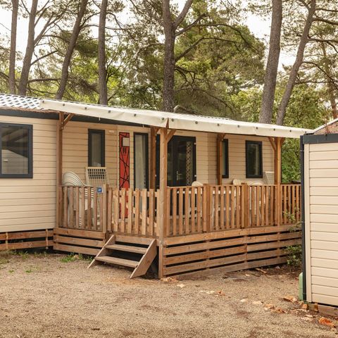 Mobilhome 8 personnes - Mobil-home | Premium | 4 Ch. | 8 Pers. | Terrasse Lounge | 2 SDB | Clim. | TV