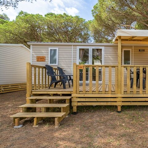 BUNGALOW 6 personnes - Mobil-home | Premium Azure | 3 Ch. | 6 Pers. | Terrasse surélevée | Clim.