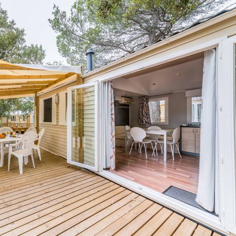 BUNGALOW 6 personnes - Mobil-home | Premium | 3 Ch. | 6 Pers. | Terrasse surélevée | Clim.
