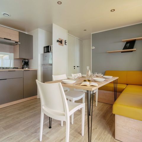 BUNGALOW 6 personnes - Mobil-home | Premium | 3 Ch. | 6 Pers. | Terrasse surélevée | Clim.