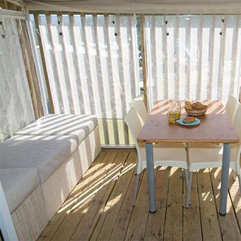 LODGE 5 personnes - Tente Lodge hybride | 2 Ch. | 4/5 Pers. | 1 SDB | Clim.