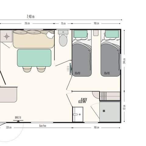 BUNGALOW 4 personnes - Family Premium 26m² Clim TV