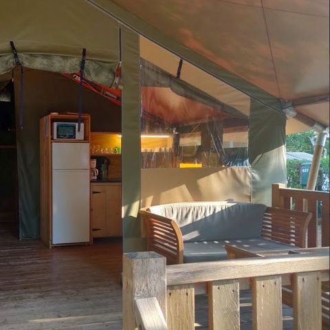 TENTE TOILE ET BOIS 5 personnes - Polari - Tente Safari Relax
