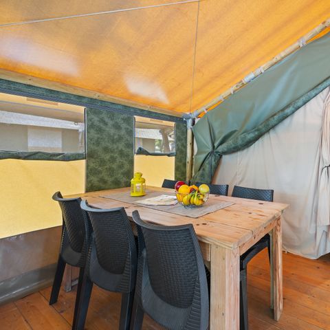TENTE TOILE ET BOIS 5 personnes - Polari - Tente Safari Relax