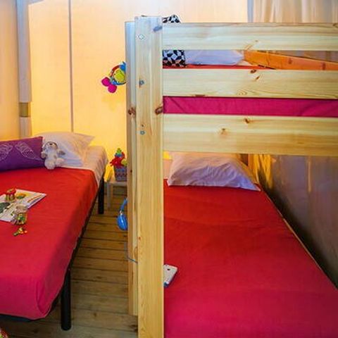 TENTE TOILE ET BOIS 5 personnes - Tente Eco Lodge | 2 Ch. | 4/5 Pers. | Terrasse simple