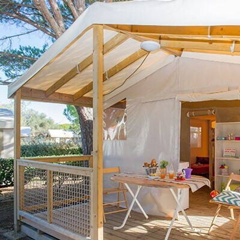 TENTE TOILE ET BOIS 5 personnes - Tente Eco Lodge | 2 Ch. | 4/5 Pers. | Terrasse simple