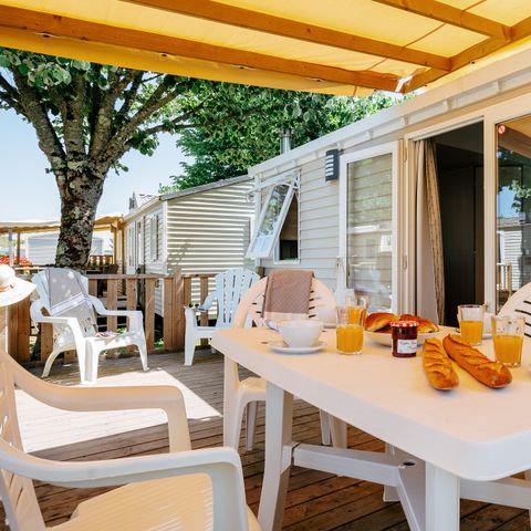 Mobilhome 6 personnes - Comfort | 2 Ch. | 4/6 Pers. | Terrasse surélevée | Clim.