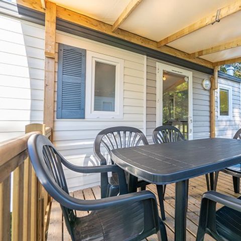 Mobilhome 6 personnes - Comfort | 3 Ch. | 6 Pers. | Terrasse surélevée | Clim. | TV