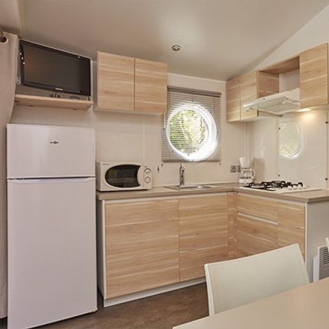 Mobilhome 6 personnes - Classic | 3 Ch. | 6 Pers. | Terrasse surélevée | Clim. | TV