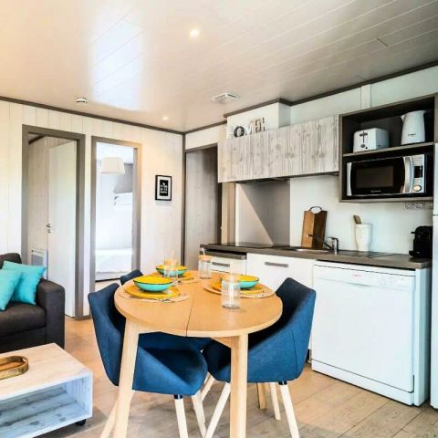TENTE TOILE ET BOIS 5 personnes - Lodge Kabane sur Pilotis 3 Pièces 5 Personnes Climatisé + TV