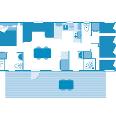 BUNGALOW 6 personnes - Cottage 6p 3ch ***