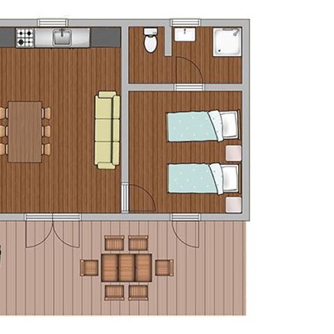 CHALET 6 personnes - Chalet | Classic XL | 2 Ch. | 4/6 Pers.