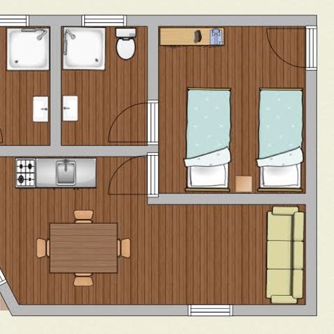 CHALET 6 personnes - Chalet | Classic XL | 2 Ch. | 4/6 Pers.