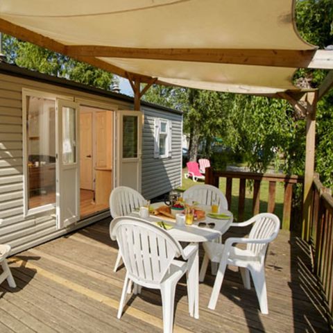 BUNGALOW 8 personnes - Classic XL | 3 Ch. | 6/8 Pers. | Terrasse surélevée | Clim.