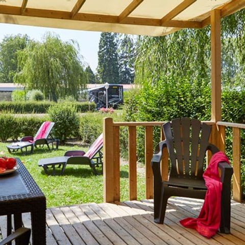 BUNGALOW 6 personnes - Premium Azure | 3 Ch. | 6 Pers. | Terrasse surélevée | Clim.