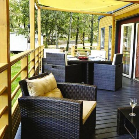 BUNGALOW 8 personnes - Ultimate | 3 Ch. | 6/8 Pers. | Terrasse surélevée | Clim. | TV