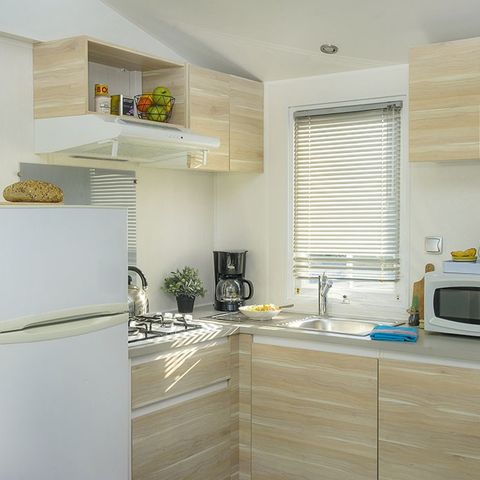 BUNGALOW 6 personnes - Mobil-home | Classic XL | 2 Ch. | 4/6 Pers. | Terrasse surélevée non couverte | Clim.