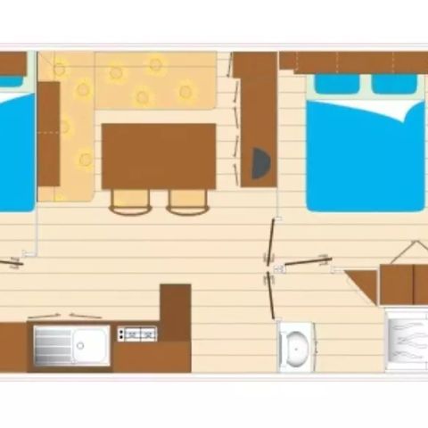 BUNGALOW 6 personnes - 3 Pièces pour 6 Personnes + TV
