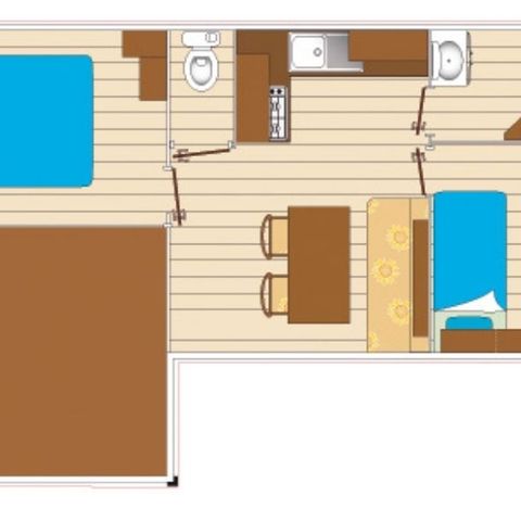 BUNGALOW 6 personnes - Evasion 2 chambres 28m²