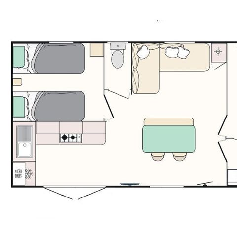 BUNGALOW 7 personnes - Evasion+ 2 chambres 30m²