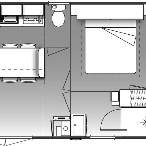 BUNGALOW 4 personnes - Résidence O'HARA PASSION ECO-Conçu 29m2 / 2 chambres - Terrasse 4 pers