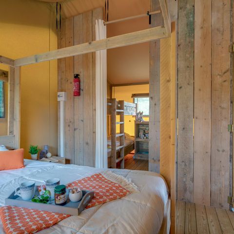 Tente en toile et en bois 6 personnes - Safari Lodge 6p