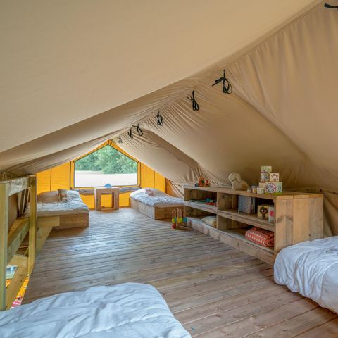 Tente en toile et en bois 8 personnes - Safari Lodge 8p
