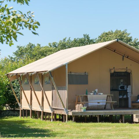 TENTE TOILE ET BOIS 6 personnes - Woody lodge 3Chambres sans sanitaires