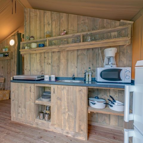 TENTE TOILE ET BOIS 6 personnes - Woody lodge 3Chambres sans sanitaires