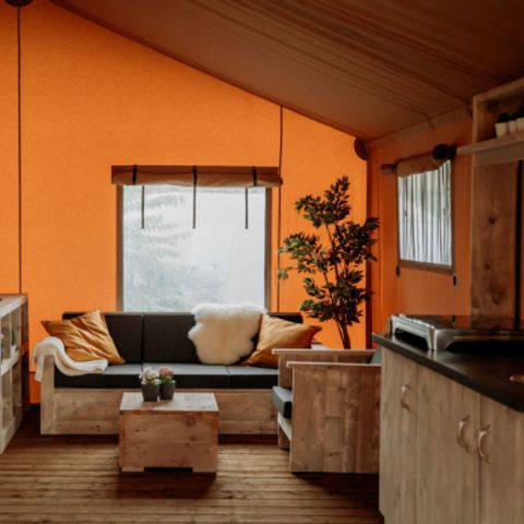 Tente en toile et en bois 7 personnes - Safari Lodge