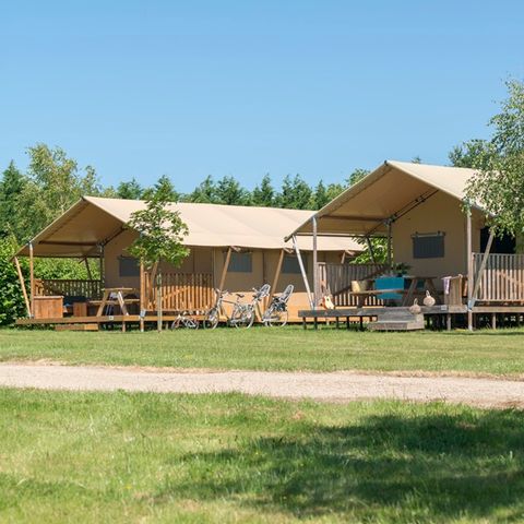 TENTE TOILE ET BOIS 6 personnes - Woody Lodge, Climatisé - 2 chambres