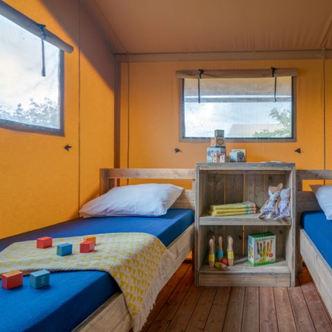 TENTE TOILE ET BOIS 6 personnes - Woody Lodge, Climatisée - 3 chambres