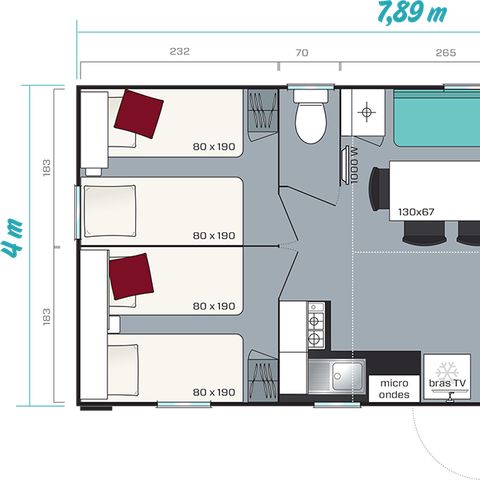 BUNGALOW 6 personnes