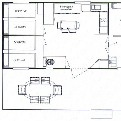Mobilhome 7 personnes - 3 Chambres PREMIUM