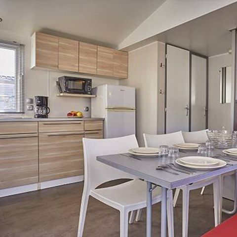 BUNGALOW 6 personnes - Mobil-home | Comfort | 3 Ch. | 6 Pers. | Terrasse surélevée | 1 SDB