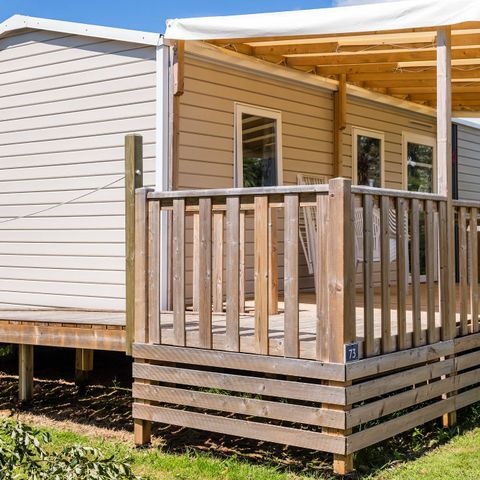 Mobilhome 6 personnes - Mobil-home | Comfort | 2 Ch. | 4/6 Pers. | *Terrasse surélevée* | 1 SDB | Clim. | TV