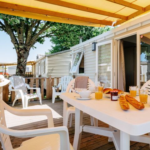 BUNGALOW 6 personnes - Mobil-home | Comfort | 3 Ch. | 6 Pers. | Terrasse surélevée | TV
